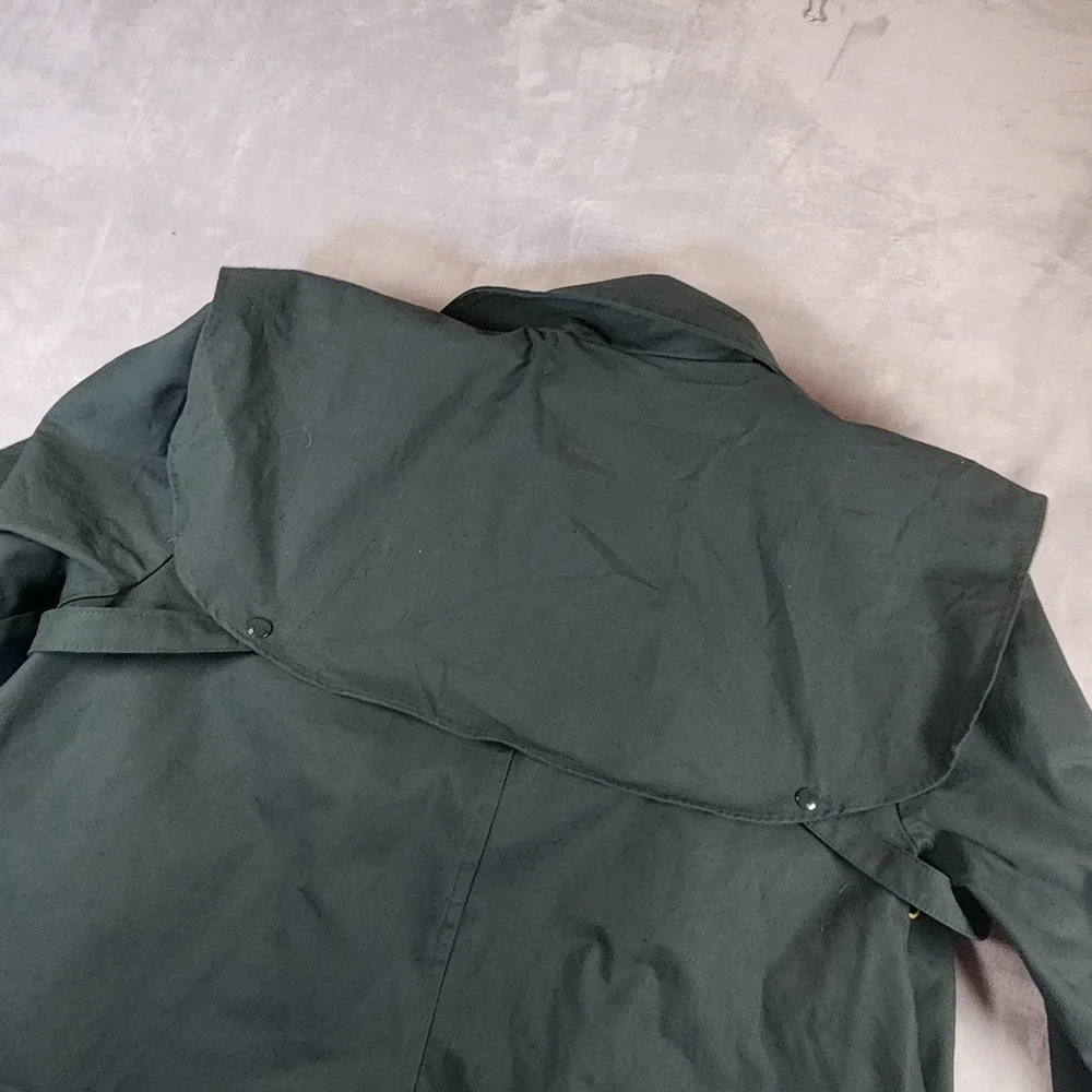 Vtg Morrisons Australian Green‎ OilSkin Coat Duster Size XL Ranch Cowboy Chore